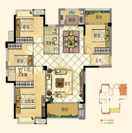 莲花水岸阳光户型图